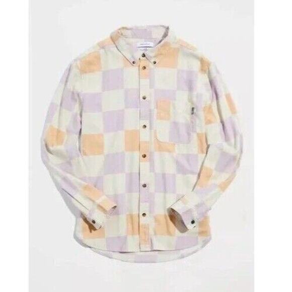 Urban Outfitters Other - Urban Outfitters Men's M Button Down Long Sleeve Checker Flannel Multicolor Soft